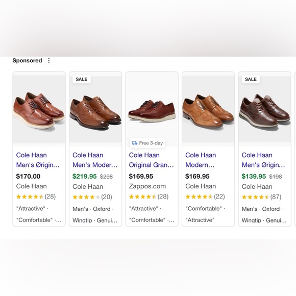 NWT Cole Haan Phinny Wing Men’s Oxfords Color Cinnamon Size 8M main image 10